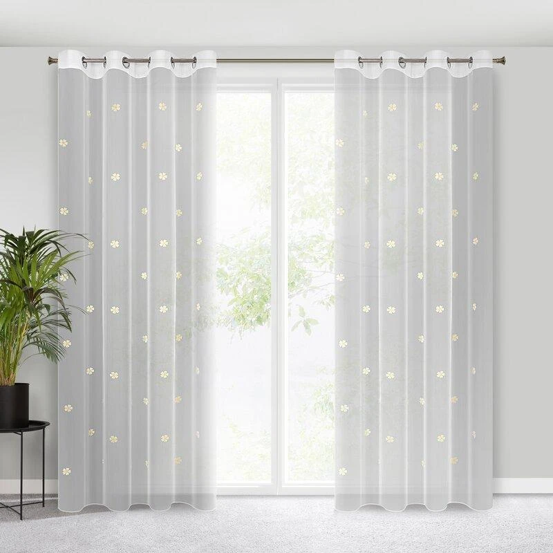 Eurofirany Euro užuolaidos FIR/ELSA/B+GELTONA 140X250 SKAIDRI
