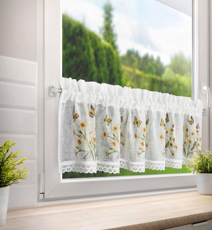 Eurofirany FIR/FLORA/B+ŻÓŁ 30X150 Dieninės užuolaidos