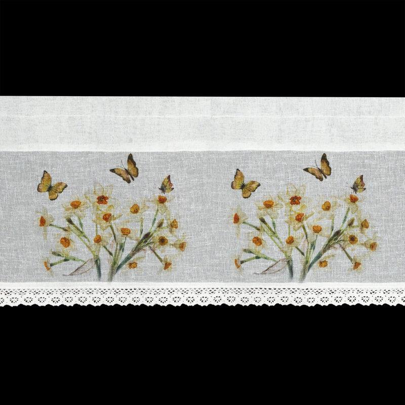 Eurofirany FIR/FLORA/B+ŻÓŁ 30X150 Dieninės užuolaidos
