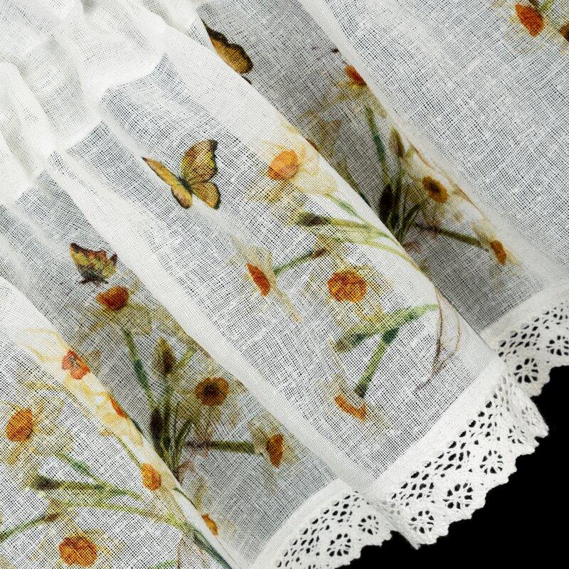 Eurofirany FIR/FLORA/B+ŻÓŁ 60X150 Dieninės užuolaidos Dieninės užuolaidos