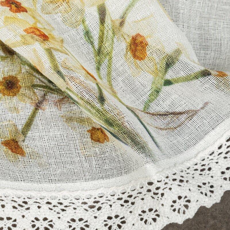 Eurofirany FIR/FLORA/B+ŻÓŁ 60X150 Dieninės užuolaidos Dieninės užuolaidos