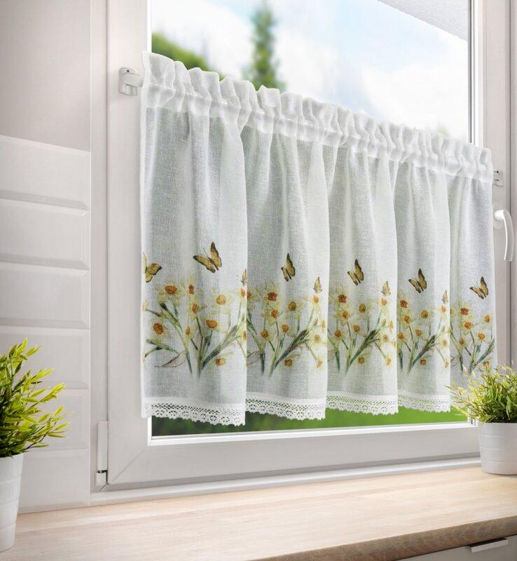 Eurofirany FIR/FLORA/B+ŻÓŁ 60X150 Dieninės užuolaidos Dieninės užuolaidos