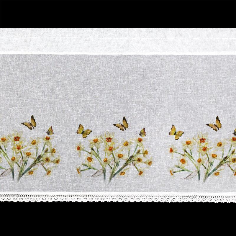 Eurofirany FIR/FLORA/B+ŻÓŁ 60X150 Dieninės užuolaidos Dieninės užuolaidos