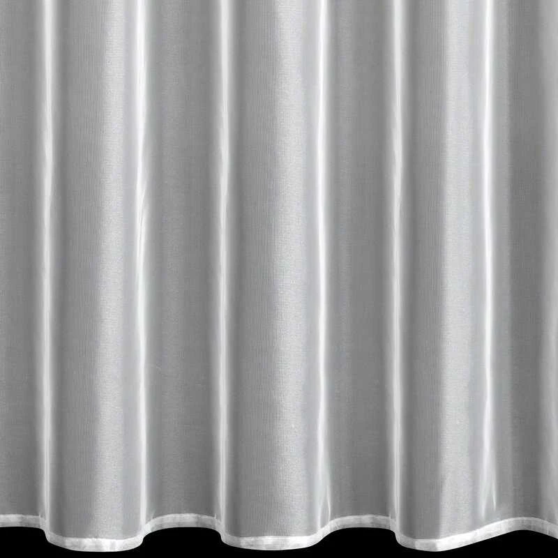 Eurofirany Baltos gėlėmis siuvinėtos poliesterio užuolaidos, 140x270 cm rinkinys su surišimu, paruoštos kabinti ant juostos, svetainės ir miegamojo langų dekoras, dieninės užuolaidos