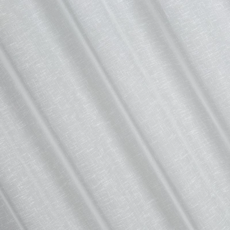 Eurofirany Balta permatoma užuolaida, 300x250 cm, paruoštos užuolaidos su žiedais, lengva poliesterio langų apdaila, modernios namų dekoro užuolaidos Dieninės užuolaidos