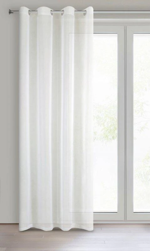 Eurofirany Dieninės užuolaidos Lucy, baltos, 1400 mm x 2500 mm Dieninės užuolaidos