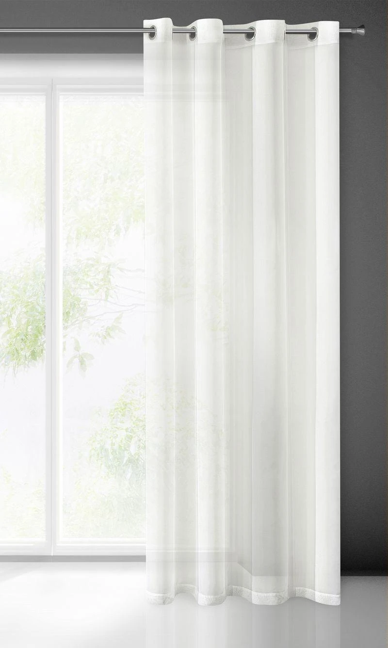 Eurofirany Dieninės užuolaidos Lucy, baltos, 1400 mm x 2500 mm Dieninės užuolaidos