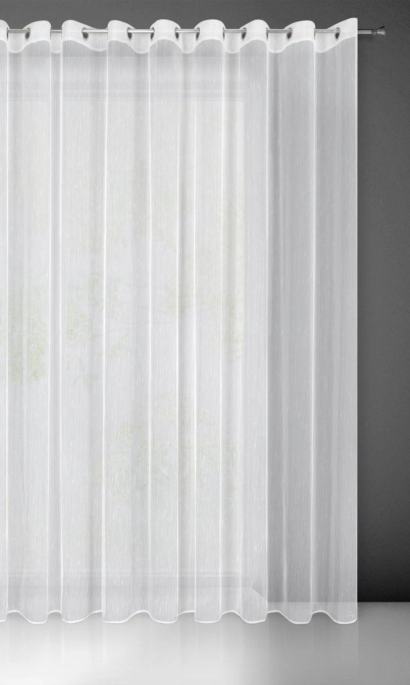 Eurofirany Paruošta užuolaida su žiedais, smulkaus lietaus lašų raštas, apsauga nuo saulės šviesiems kambariams, 350x250 cm, poliesterio dieninės užuolaidos, langų dekoras Dieninės užuolaidos