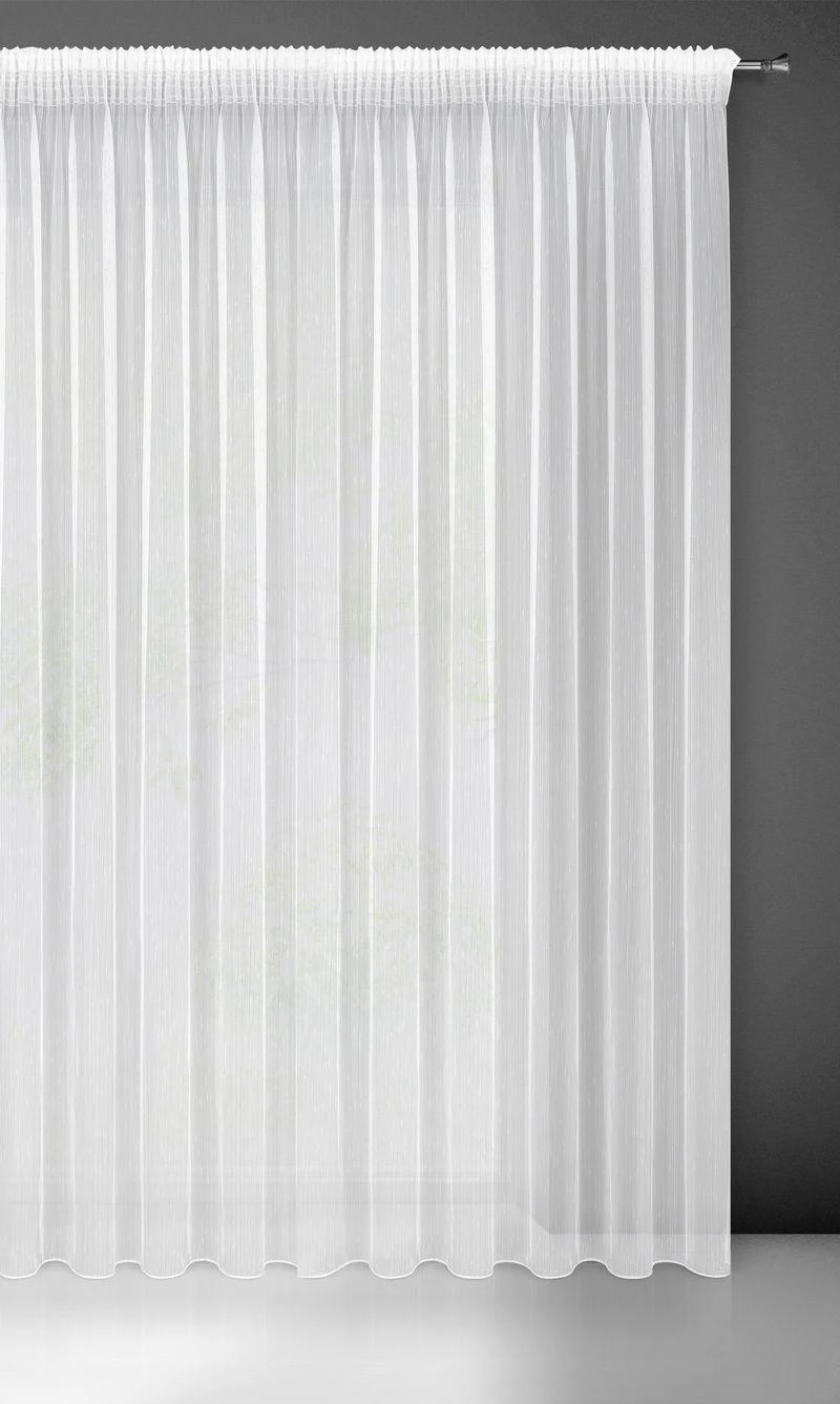 Eurofirany Paruošta poliesterio užuolaida su sutraukimo juosta, lietaus lašų tekstūra, apsauga nuo saulės šviesiems kambariams, 350x270 cm dydis, dieninė užuolaida langams Dieninės užuolaidos