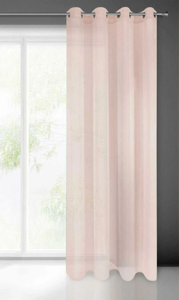 Eurofirany FIR / REBECCA / Rožinis 140X250 TRANS Dieninės užuolaidos