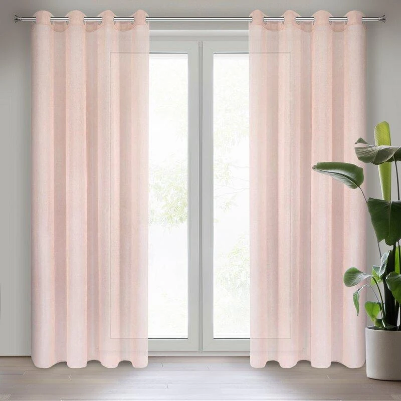 Eurofirany FIR / REBECCA / Rožinis 140X250 TRANS Dieninės užuolaidos
