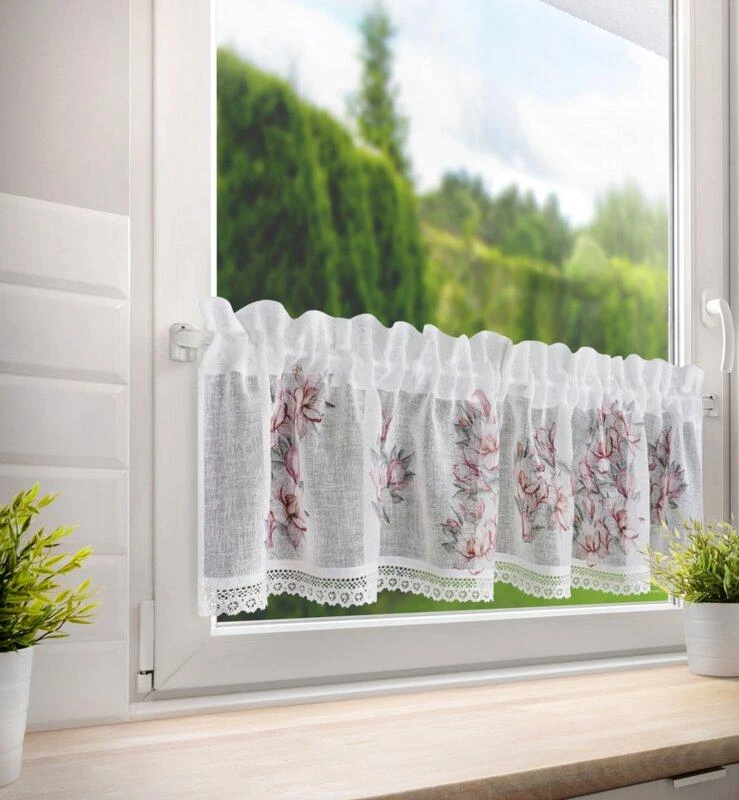 Eurofirany FIR / SUZY / B + RÓŻ 30X150 Dieninės užuolaidos