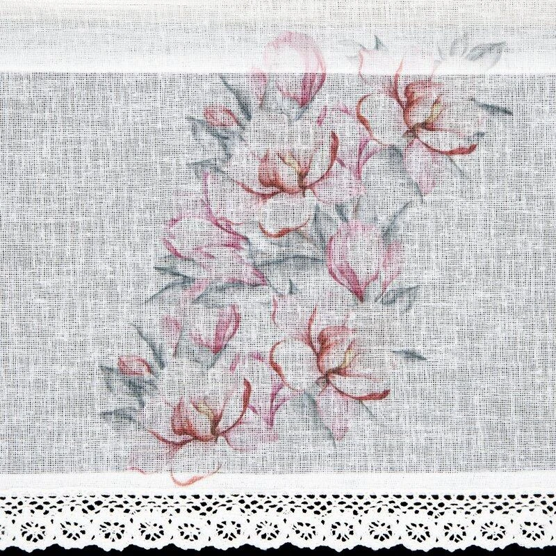 Eurofirany FIR / SUZY / B + RÓŻ 30X150 Dieninės užuolaidos