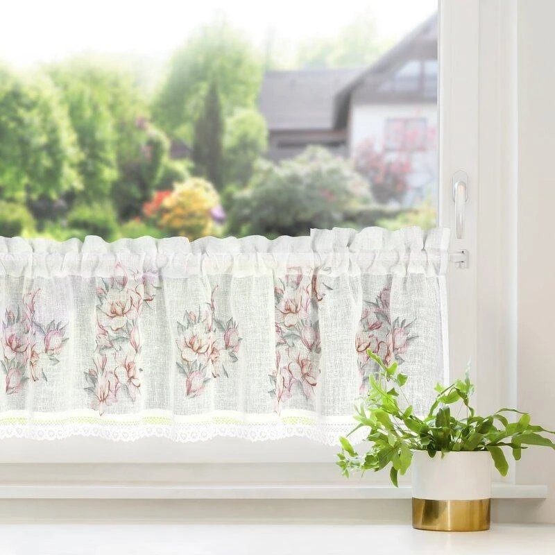 Eurofirany FIR / SUZY / B + RÓŻ 30X150 Dieninės užuolaidos