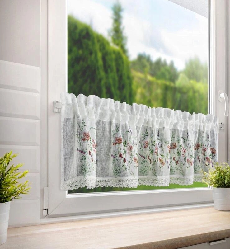 Eurofirany FIR / SYLWIA / B + RÓŻ 30X150 TUNELIS Dieninės užuolaidos