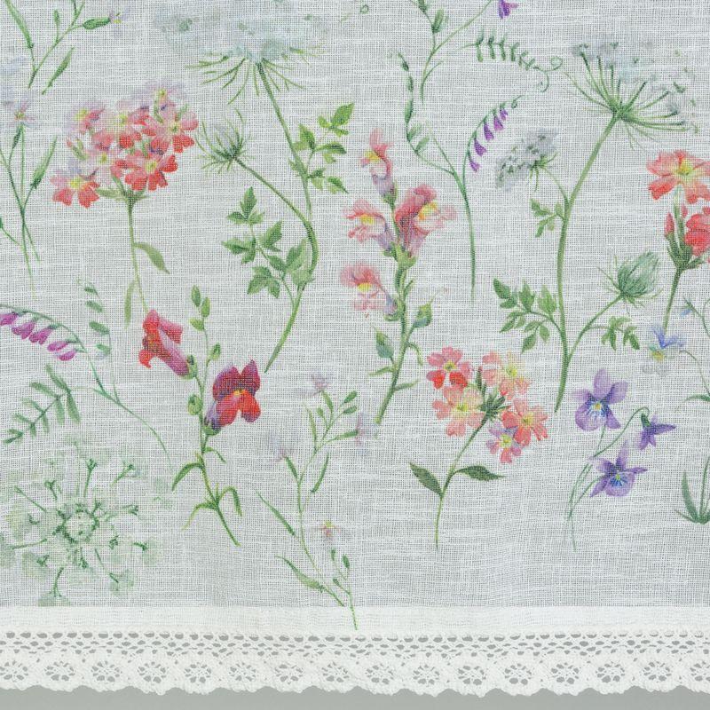Eurofirany FIR / SYLWIA / B + RÓŻ 60X150 TUNELIS Dieninės užuolaidos