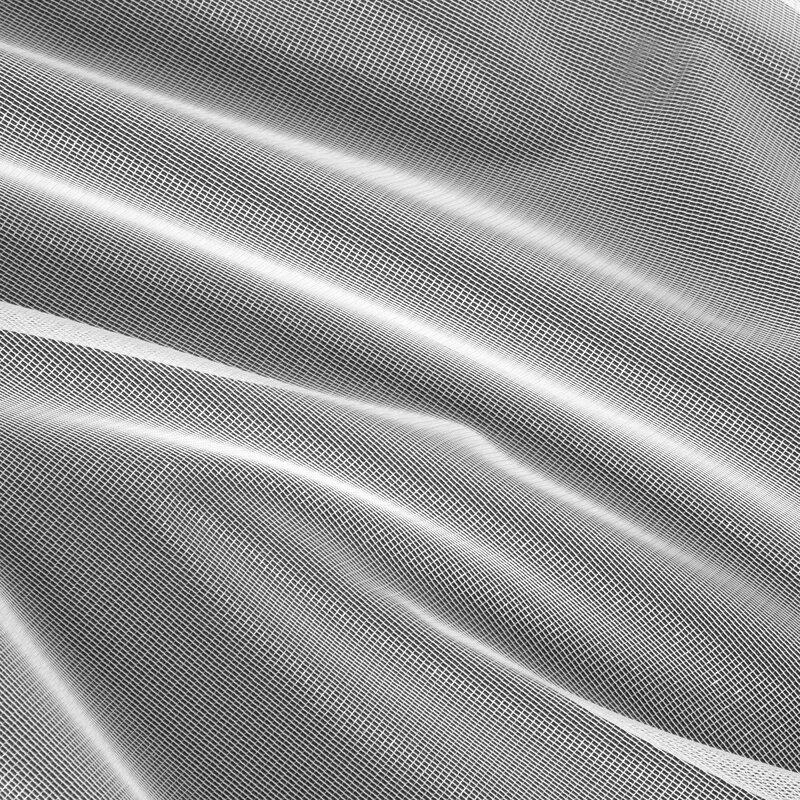 Eurofirany Balta permatoma užuolaida, tekstūruotas tinklelio voilis, paruošta su juosta, langų dekoracija svetainei, miegamojo voilio užuolaida 400x300cm, dieninė užuolaida Dieninės užuolaidos
