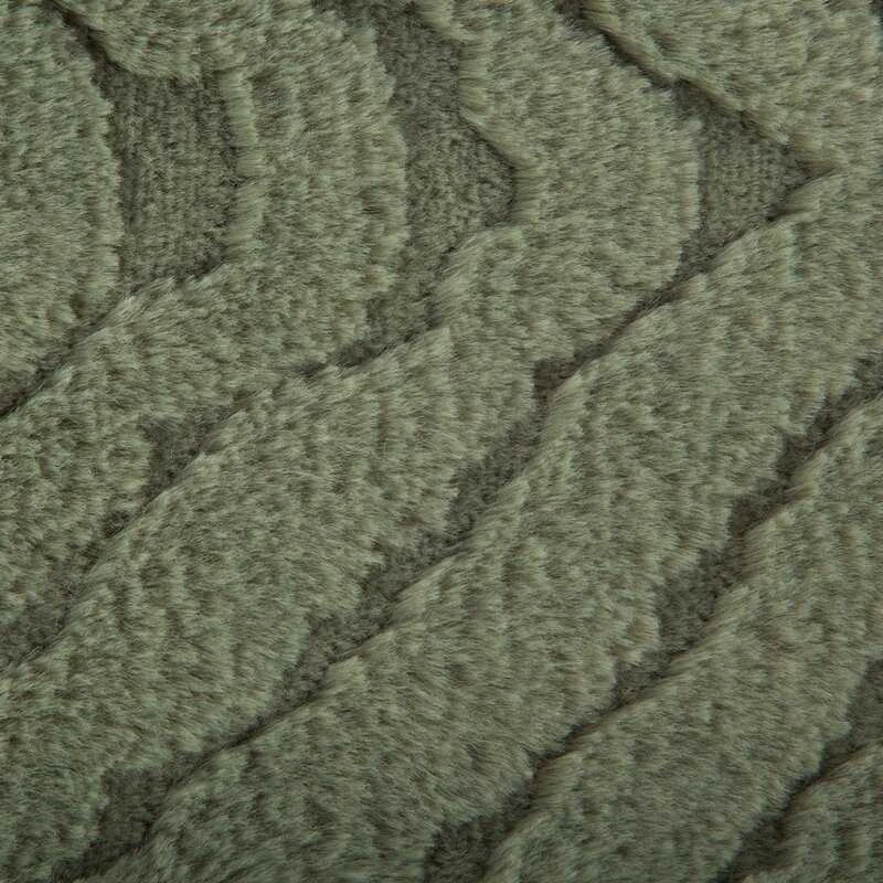 Eurofirany Alyvuogių pledas, 150x200 cm, minkštas poliesterio pledas, 3D efekto pledas, jaukus alyvuogių žalios spalvos pledas, šiltas
