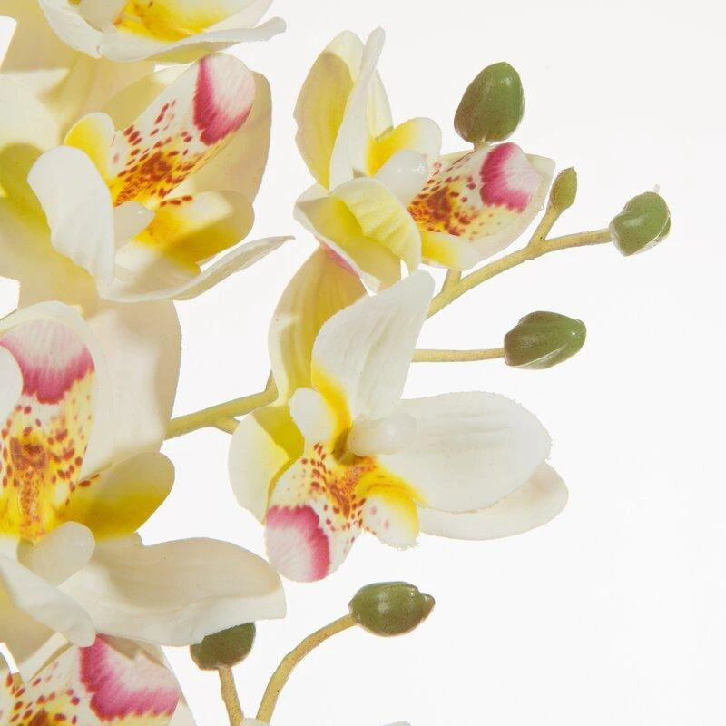 Dirbtinė orchidėja geltonais žiedais