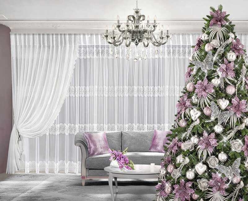 Eurofirany L/GLITTER/02 RD70X52-115CM
