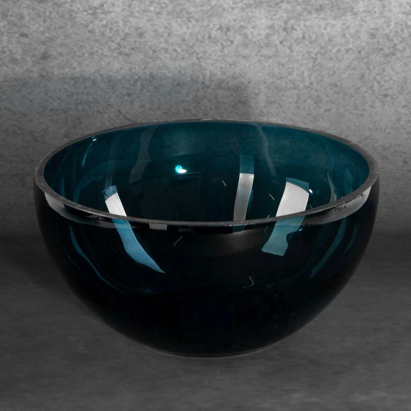 Eurofirany LIMITED COLLECTION LILI6 Meninio stiklo dubuo, ∅ 25 X 13 cm, spalva: turkio