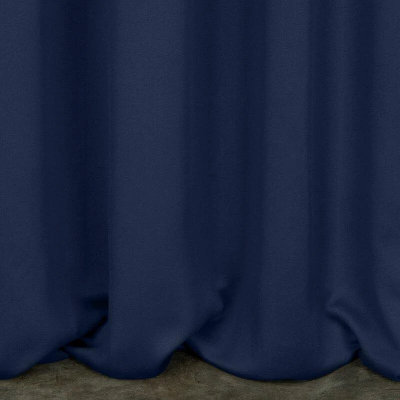 Eurofirany LOGAN blackout tipo temdanti naktinė užuolaida, 140X270 cm, kilpos / žiedai, spalva: tamsiai mėlyna