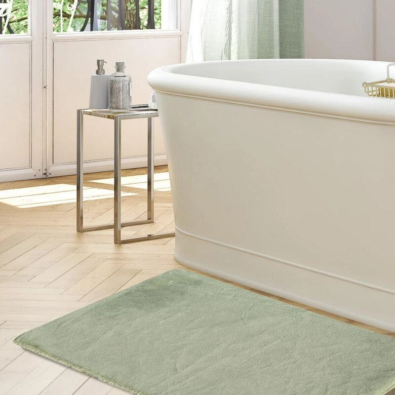 Eurofirany MARCELO Minkšto kailio struktūros dekoratyvinis kilimėlis, 50X70 cm, spalva: mėtų