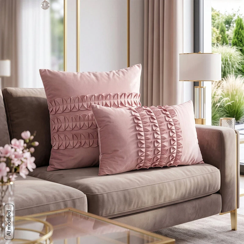 Eurofirany MH/P/SOFIA/RÓŻ 45X45 VELVET
