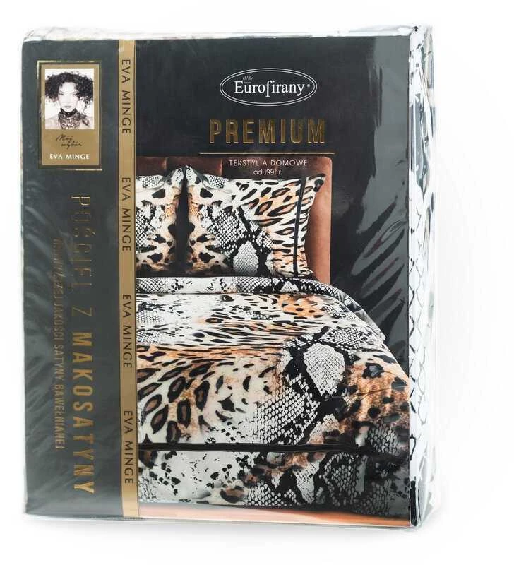 Eurofirany Medvilnės satino patalynės komplektas, 140x200 cm antklodės užvalkalas su pagalvės užvalkalu, juodos panteros raštas, užtrauktukas, kvėpuojantis audinis, lengva priežiūra, miegamojo tekstilė Patalynė