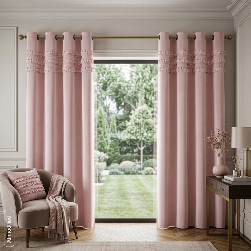 Eurofirany MH/Z/SOFIA/4/RÓŻ 140X250 PRZEL VELVET