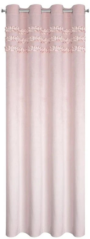 Eurofirany MH/Z/SOFIA/4/RÓŻ 140X250 PRZEL VELVET