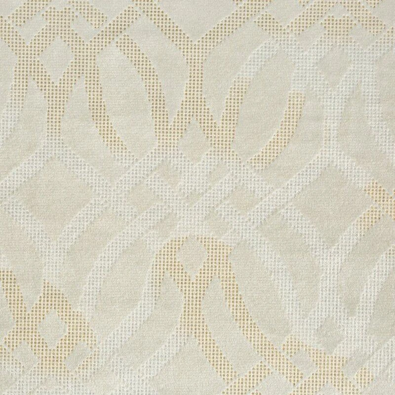 Eurofirany minkšto aksomo užuolaida ARETA su boho stiliaus raštu / 200 g/m2 / 140x250 / kreminės spalvos