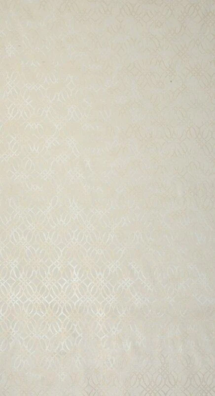 Eurofirany minkšto aksomo užuolaida ARETA su boho stiliaus raštu / 200 g/m2 / 140x250 / kreminės spalvos