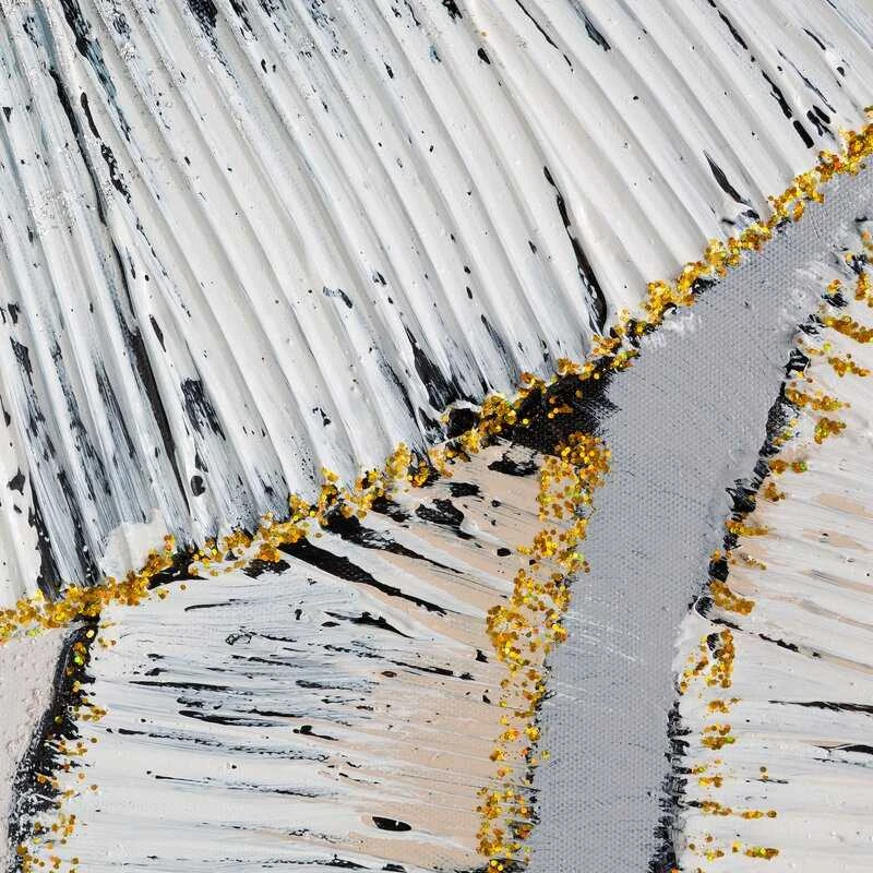 Eurofirany Abstraktus rankomis tapytas paveikslas ant drobės, pelenų pilkumo ir mėlyni tonai, 82x122 cm, modernus sienų dekoras svetainei miegamajam biurui