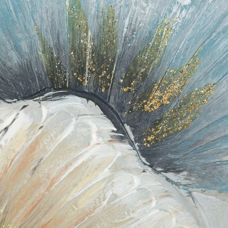 Eurofirany Smėlio ir mėlynos spalvos rankų darbo drobės sienų menas, 50x70 centimetrų, modernus namų dekoras, abstraktus sienų paveikslas, interjero detalė
