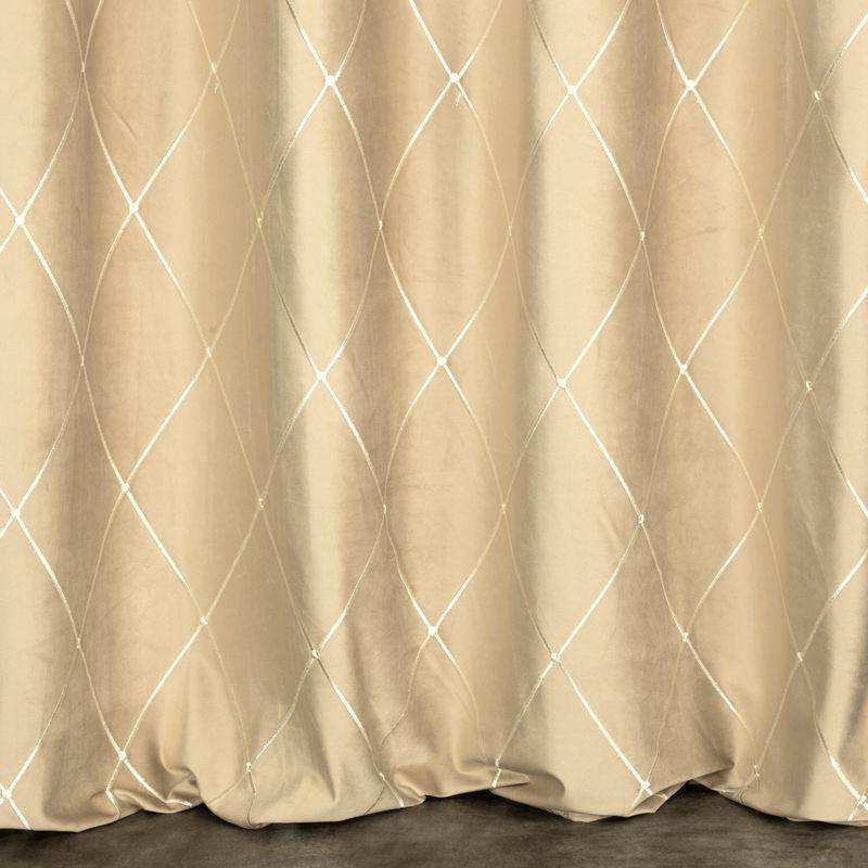 Eurofirany Bėžinė aksominė užuolaida, 140x250 cm, paruošta naudojimui su metalinėmis kilpomis, šviesos blokavimas iki 75%, namų langų dekoras, elegantiška kambario puošmena