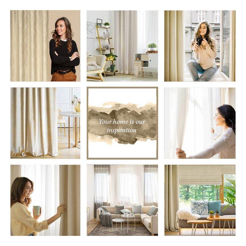 Eurofirany Bėžinė aksominė užuolaida, 140x250 cm, paruošta naudojimui su metalinėmis kilpomis, šviesos blokavimas iki 75%, namų langų dekoras, elegantiška kambario puošmena