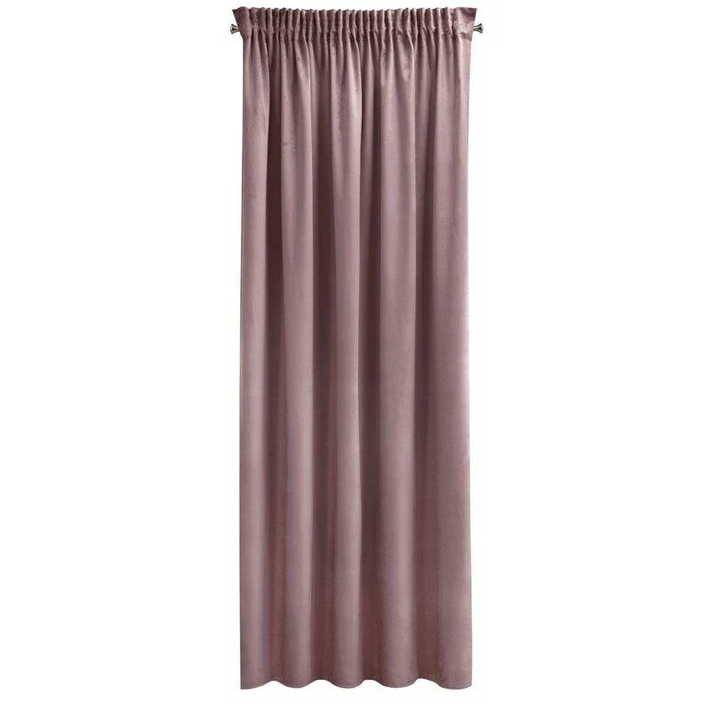 Eurofirany PIERRE CARDIN SIBEL Naktinė užuolaida iš minkšto aksomo, 260 g/m2, 140X270 cm, juosta / tunelis / kabliukai, spalva: pudrinė