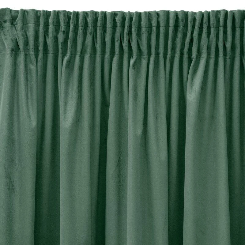Eurofirany PIERRE CARDIN SIBEL Naktinė užuolaida iš minkšto aksomo, 260 g/m2, 140X270 cm, juosta / tunelis / kabliukai, spalva: mėtinė