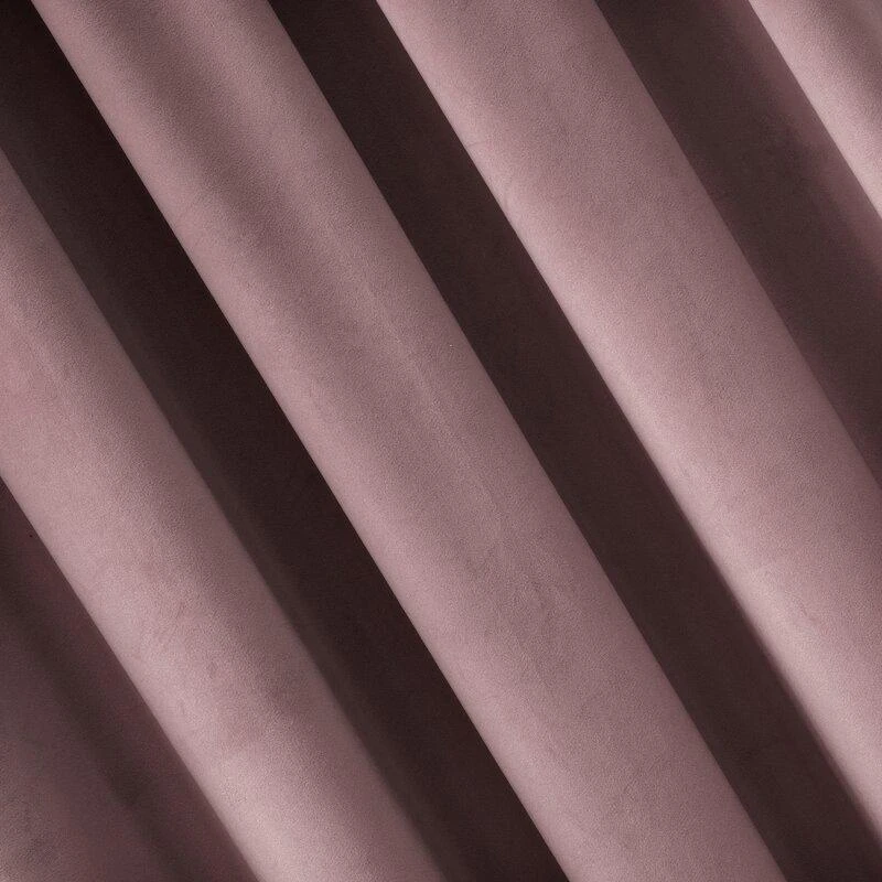 Eurofirany PIERRE CARDIN SIBEL Naktinė užuolaida iš minkšto aksomo, 260 g/m2, 140X270 cm, juosta / tunelis / kabliukai, spalva: pudrinė