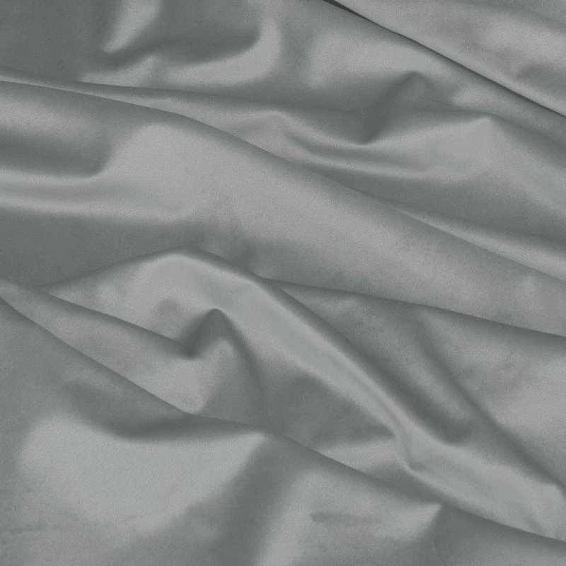Eurofirany PIERRE CARDIN SIBEL Naktinė užuolaida iš minkšto aksomo, 260 g/m2, 140X270 cm, juosta / tunelis / kabliukai, spalva: pilka