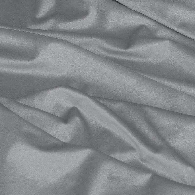 Eurofirany PIERRE CARDIN SIBEL Naktinė užuolaida iš minkšto aksomo, 260 g/m2, 140X270 cm, juosta / tunelis / kabliukai, spalva: pilka