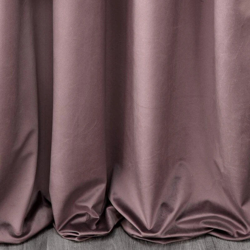 Eurofirany PIERRE CARDIN SIBEL Naktinė užuolaida iš minkšto aksomo, 260 g/m2, 140X270 cm, juosta / tunelis / kabliukai, spalva: pudrinė