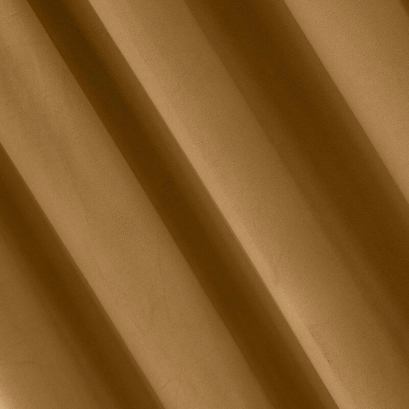 Eurofirany PIERRE CARDIN SIBEL Naktinė užuolaida iš minkšto aksomo, 260 g/m2, 140X270 cm, juosta / tunelis / kabliukai, spalva: auksinė