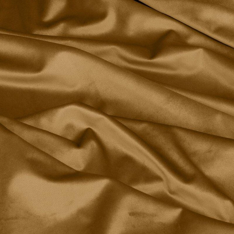 Eurofirany PIERRE CARDIN SIBEL Naktinė užuolaida iš minkšto aksomo, 260 g/m2, 140X270 cm, juosta / tunelis / kabliukai, spalva: auksinė