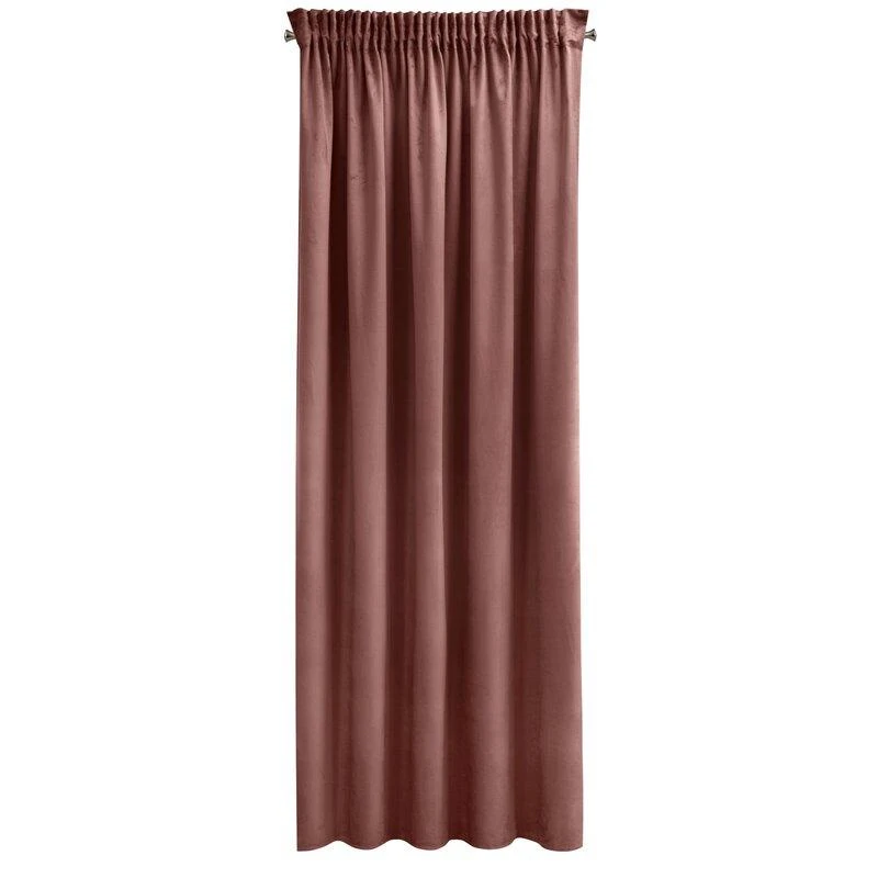 Eurofirany PIERRE CARDIN SIBEL Naktinė užuolaida iš minkšto aksomo, 260 g/m2, 140X270 cm, juosta / tunelis / kabliukai, spalva: rožinė