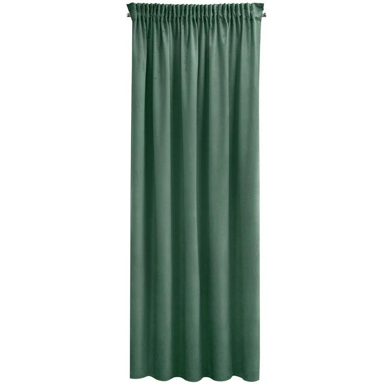 Eurofirany PIERRE CARDIN SIBEL Naktinė užuolaida iš minkšto aksomo, 260 g/m2, 140X270 cm, juosta / tunelis / kabliukai, spalva: mėtinė