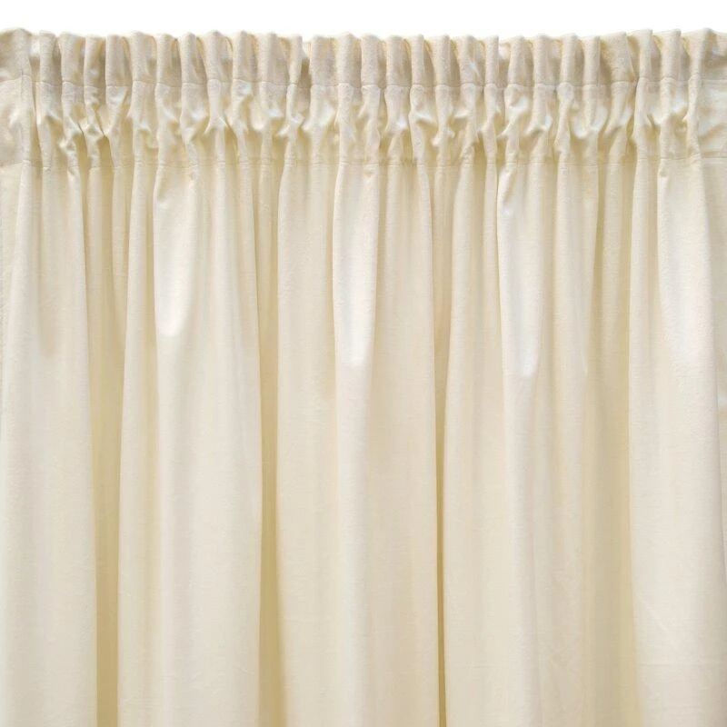 Eurofirany PIERRE CARDIN SIBEL Naktinė užuolaida iš minkšto aksomo, 260 g/m2, 140X270 cm, juosta / tunelis / kabliukai, spalva: kreminė