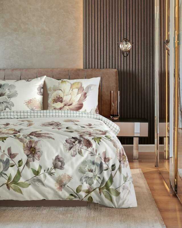 Eurofirany Medvilninio satino patalynės komplektas 160x200 cm, gėlėtas antklodės užvalkalas su pagalvių užvalkalais, kvėpuojantis 140 g/m², OEKO-TEX sertifikatas, lengva priežiūra, miegamojo tekstilė