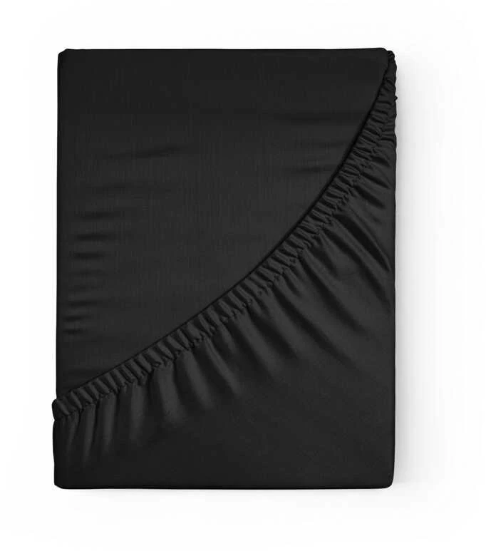 Paklodė 220x200 Basic juoda vienspalvė čiužiniui 30 cm Eurofirany